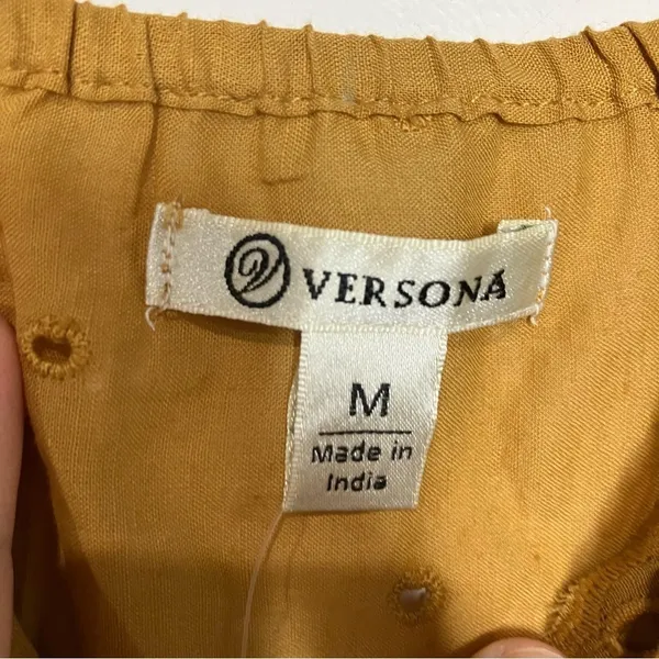 Versona eyelet romper mustard yellow size‎ medium - Image 5