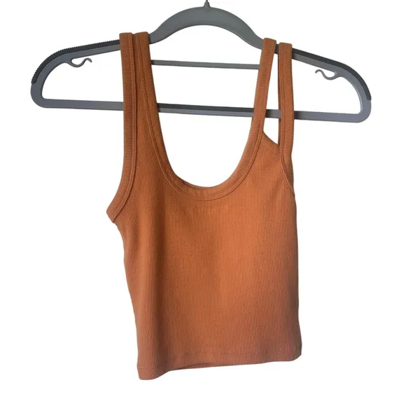 Abercrombie Orange Ribbed Tank - XS - Image 4