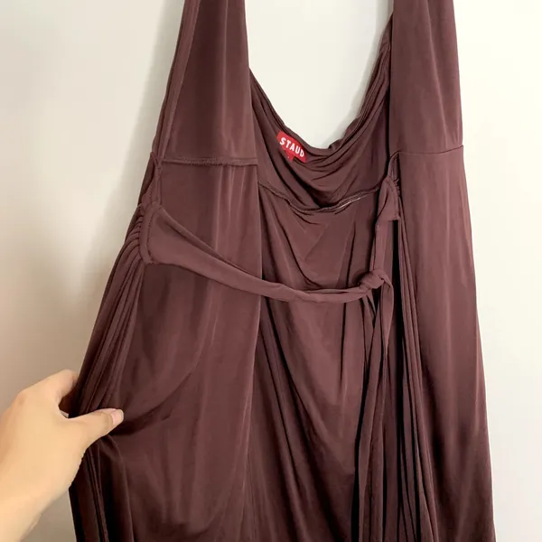 Staud Brown Reagan Maxi Dress Womens Size Large - Image 4