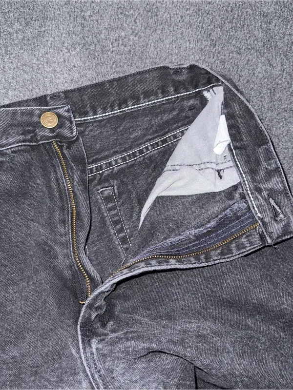 Vintage 90s Wrangler for Women Black Denim High Rise Taper Ankle Mom Jeans Sz 8 - Image 7
