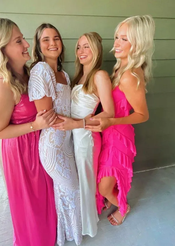 Pink Ruffle Maxi Dress Size XS - Image 2
