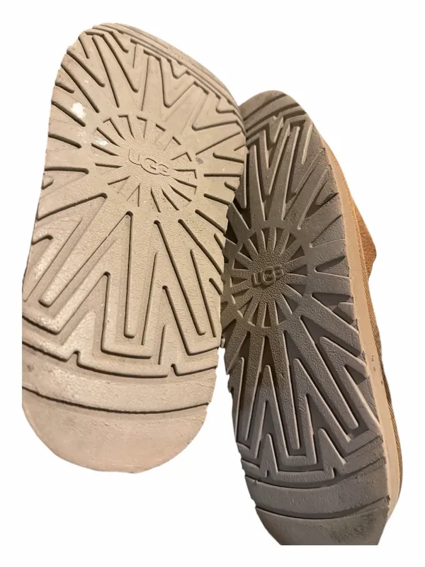 UGG  Chestnut Suede Shearling Cuff Slip-Ons - Image 4