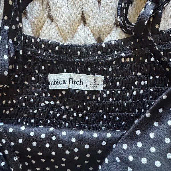 Abercrombie and Fitch Silk Polka Dot Tank Top - Image 3