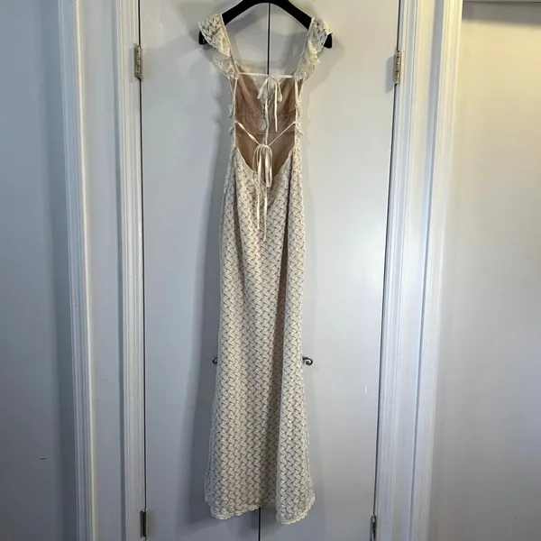 Meshki Ezra Ivory Lace Maxi Dress New With Tags Size XXL J1 - Image 8