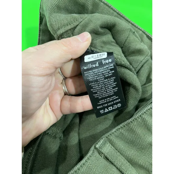 Wilfred‎ Free Aritzia Modern Cargo Pants Olive Green Utility Size 6 - Image 6