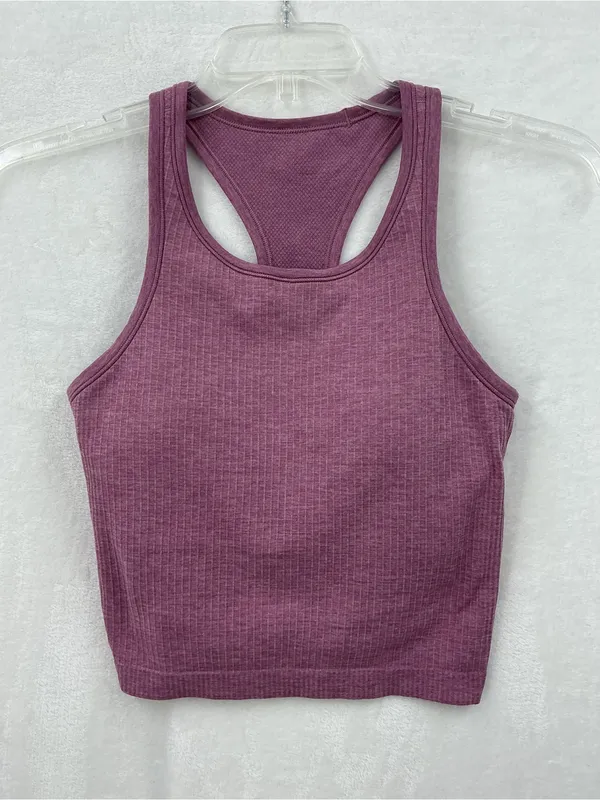 lululemon athletica Ribbed Cropped Tank - Mauve 1149 - Image 2