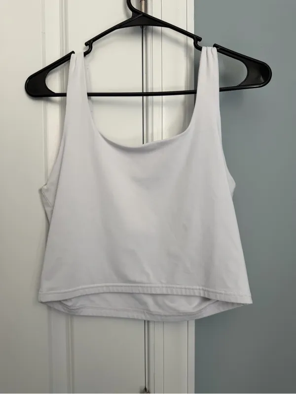 ReoRia White Square Neck Crop Tank Size L - Image 5