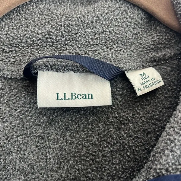 L.L. Bean, dark gray fleece‎ pullover sweatshirt women’s size medium - Image 2