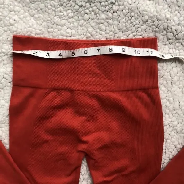 Orange high waisted yoga pants. Size XS. - Image 3