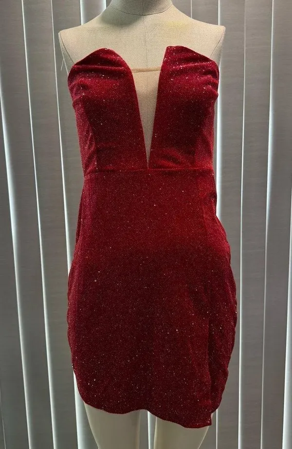 AMTIUOS red glitter strap dress ✨ - Image 4