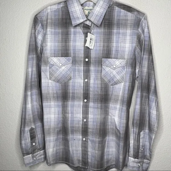 Panhandle Rough Stock Western Shirt‎ nwt Gray - Image 2