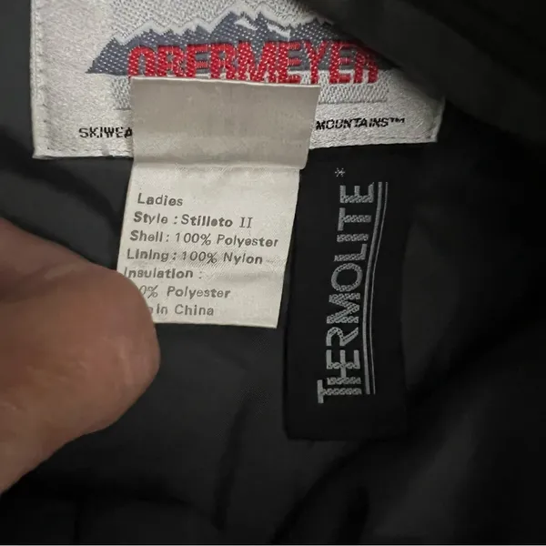 Obermeyer Stiletto II Ski Pants 10 Gray Thermolite Insulated Stirrup Vintage - Image 7