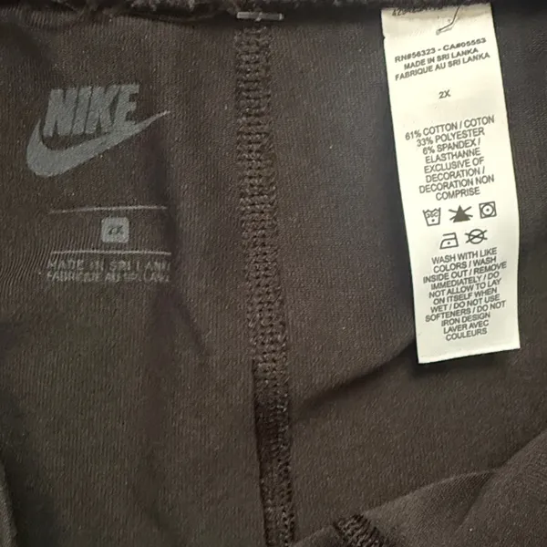 Nike Women's Black Leggings with White Logo Size 2X Casual Stretch Athletic - Image 4