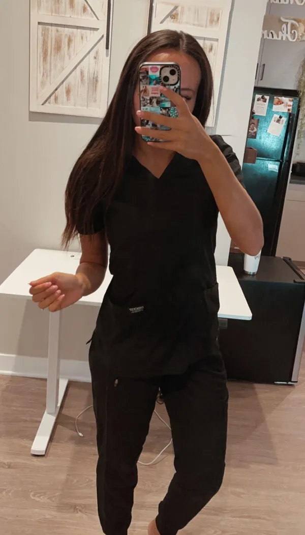 Black scrub shirt Size XS - Image 5