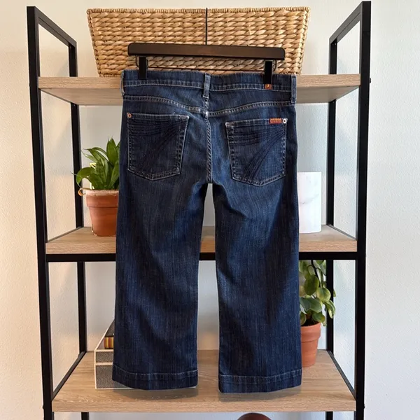 7 For All Mankind Mid-Rise Dojo Crop Jeans, 28 - Image 4