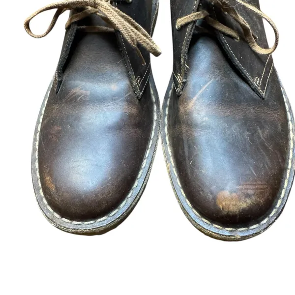 Clarks Boots Womens 10 Brown Leather Originals‎ Desert Ankle Lace Up Shoes - Image 2