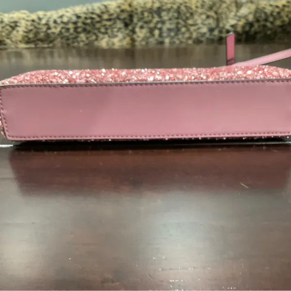 Kate Spade Ny Ramey Greta Saffiano Leather‎ Glitter Small Pink Peony Crossbody - Image 5