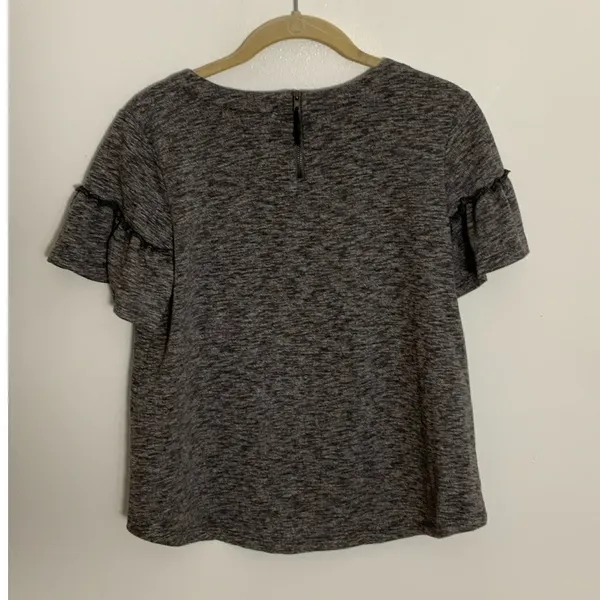 THML Grey flutter‎ sleeve top - Image 3