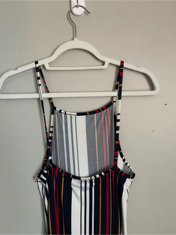 PUBLIK Striped Maxi Dress Sz L - Image 4