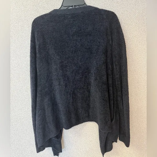 Barefoot Dreams Cozychic Lite Calypso Women Size Small cardigan open front Black - Image 5