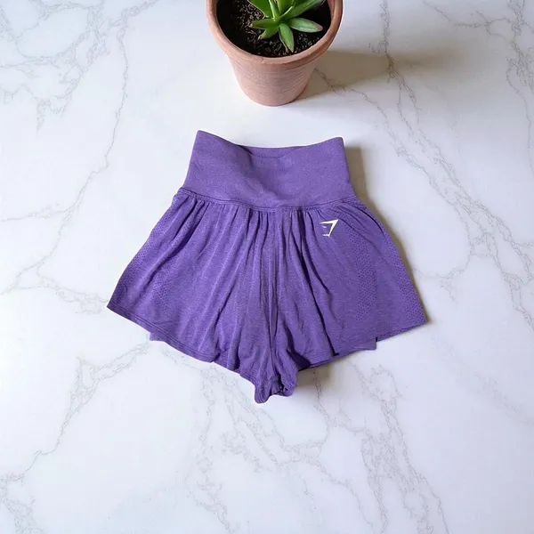 Gymshark Sport Shorts Purple Workout Running High‎ Waist Athletic Apparel 2-XS - Image 4