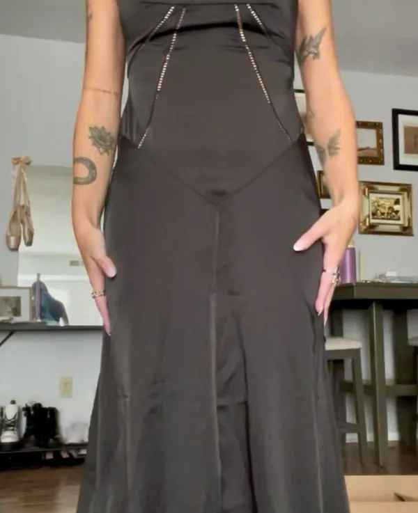 Elegant Black Maxi Dress Kouvr Fashion XS - Image 2