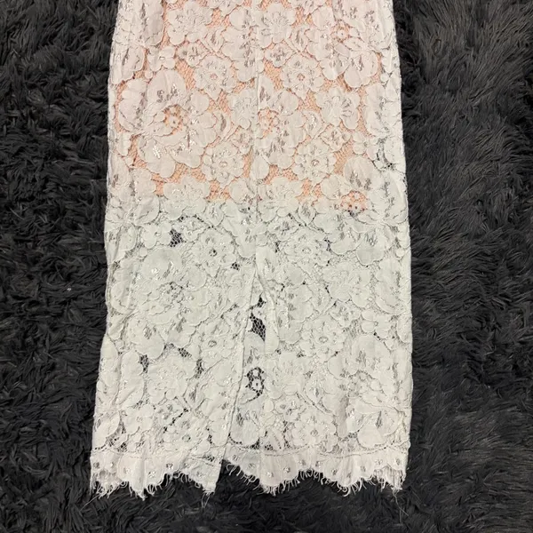 Lulus Elegant White Lace date romantic spaghetti strap Dress maxi dress sz small - Image 7