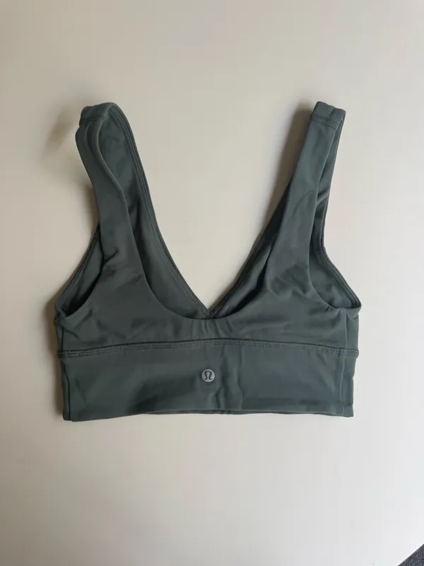 Green Lululemon V Neck Align Bra - Image 2