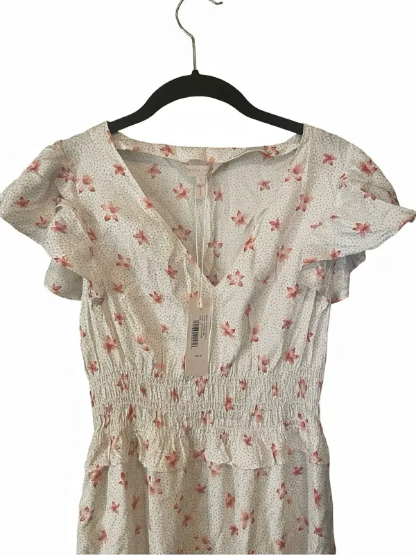 NWT Rebecca Taylor Maui Floral Silk Blend Smocked Dress S - Image 3