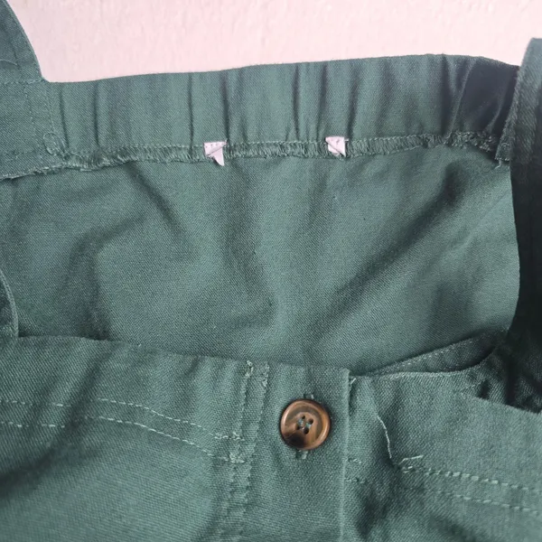 Baltic Born Hartford Linen Blend Wide Leg Button‎ Front Jumpsuit Green Medium - Image 5