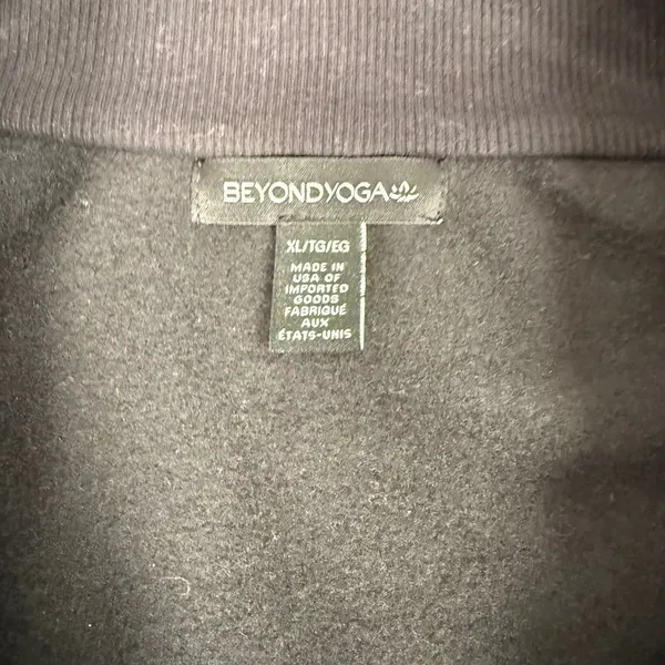 Beyond Yoga Trek Pullover‎ Womens XL Black Quarter Zip NF7885 Fleece New - Image 6