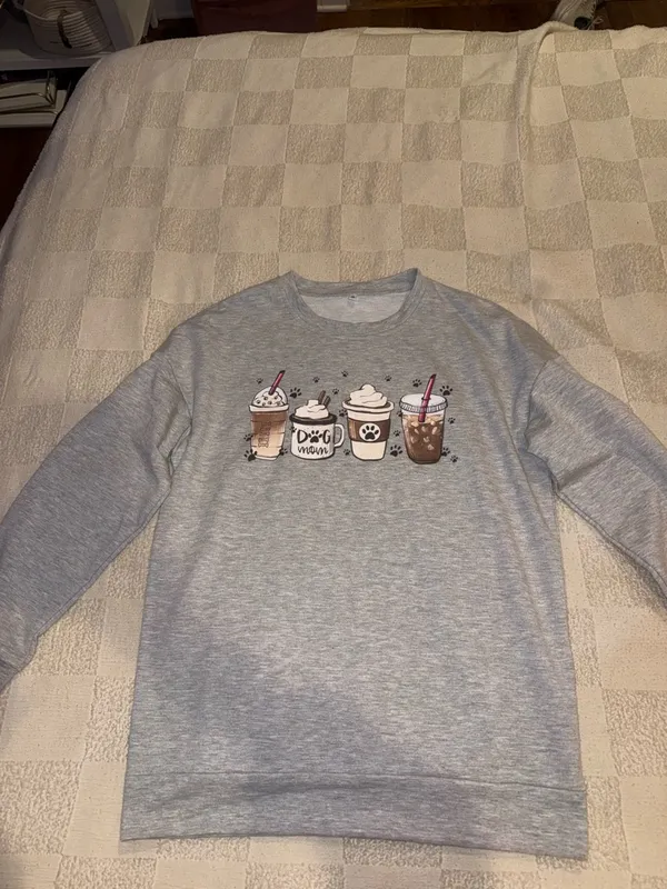 Dog Mom sweater Gray - Image 3