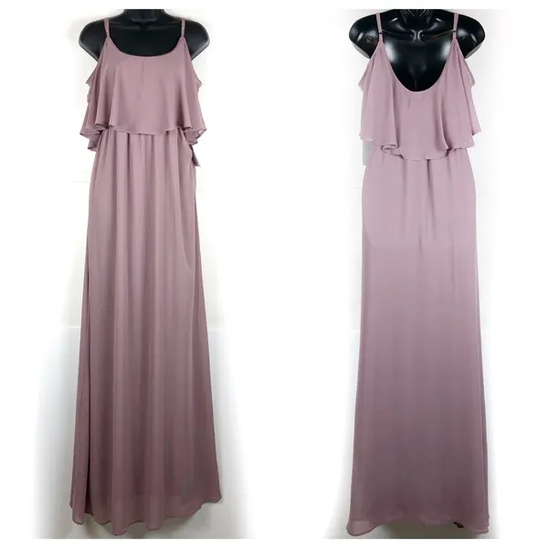 Show Me Your Mumu Caitlin Maxi Dress Antique Rose Ruffle Bridesmaid Medium - Image 2