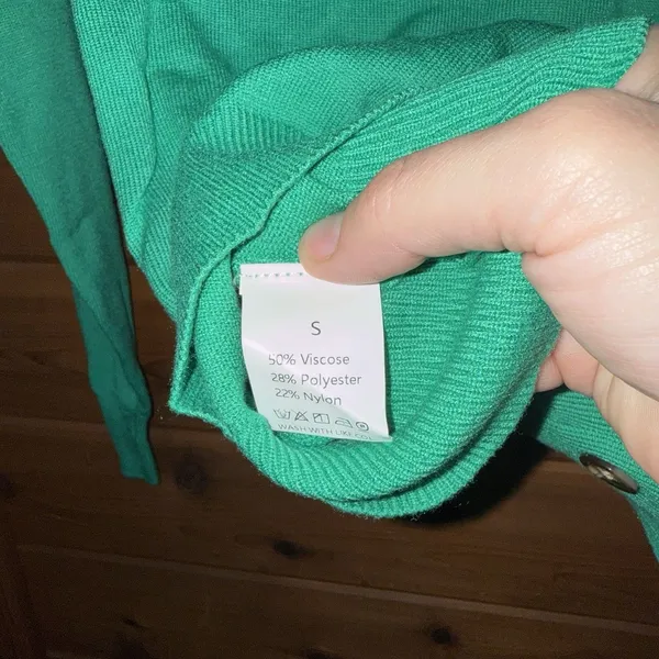 Source Unknown Women's Green Button Front Cardigan Long Sleeve Size Small - Image 9