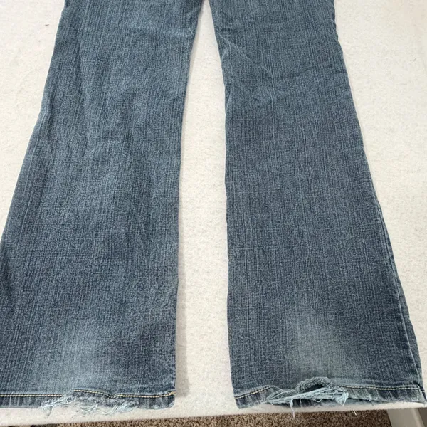 a.n.a. Womens Blue Bootcut Jeans Medium Wash Distressed Size 14 RN93677 - Image 6
