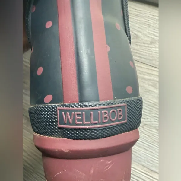 Joules Wellibob‎ Polka Dot Rain Boots woman's size 6 - Image 7