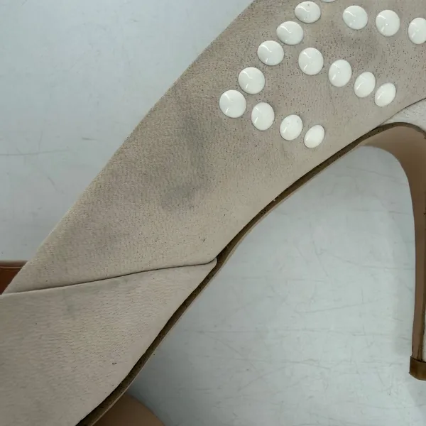 French Connection Pump Women Size 41 10.5 Beige‎ Studded Pointed Toe Stiletto - Image 4