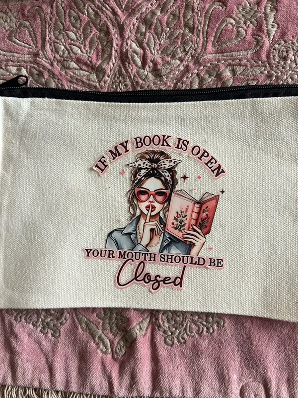 & Other Stories Women’s Canvas Mini Bag Book Lover Design Size 5 by 8 inches NWT - Image 2