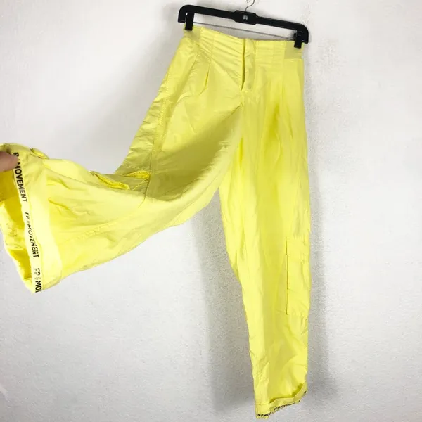 Free People Mesmerize Me Cargo Pants Size XS Yellow Comfort High Rise Gorpcore - Image 12