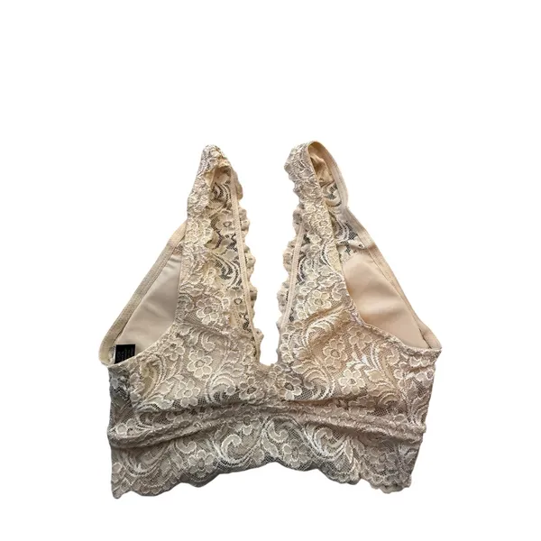 Smart & Sexy Lace Bralette Nude Beige V-Neck Wireless Size S NWT - Image 3