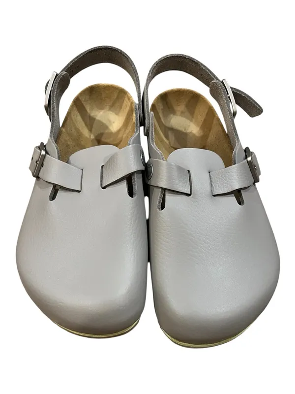 Birkenstock Tokio Pro Gunmetal Leather Clogs EU 38 Regular Fit NIB - Image 4