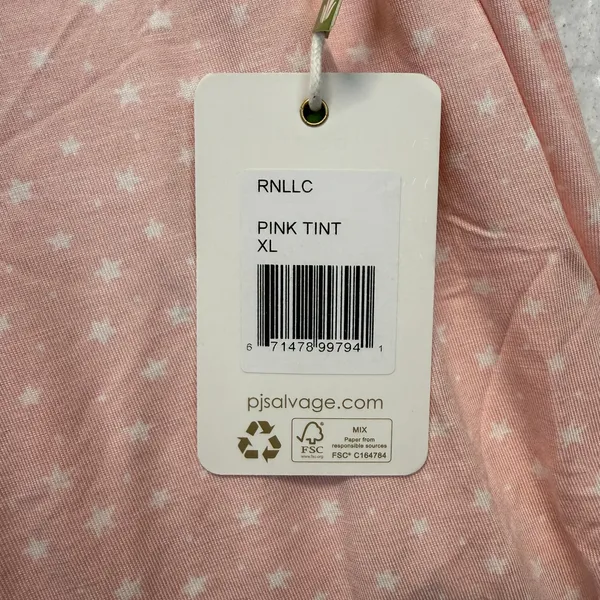 P.J. Salvage Pink Lace Cami XL Star Print Pajama Sleep Tank NWT - Image 7