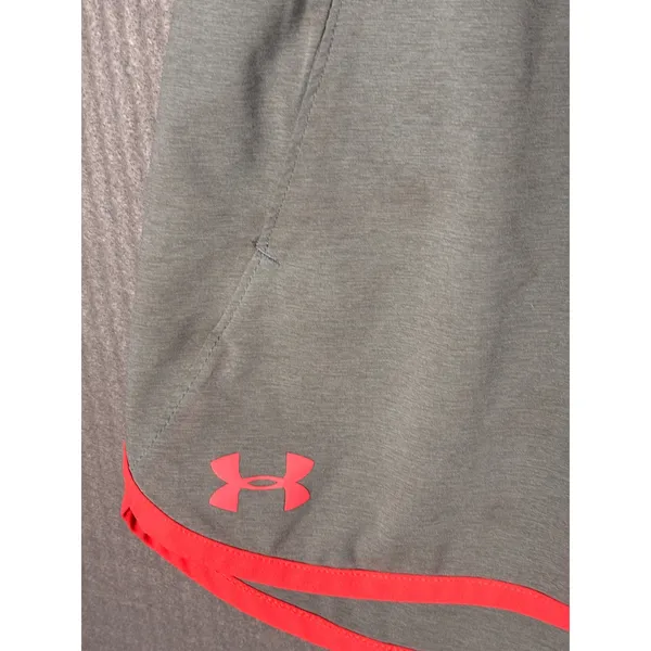 Under Armour Unlined Athletic Shorts L Gray Pink HeatGear Loose Fit Sporty - Image 4