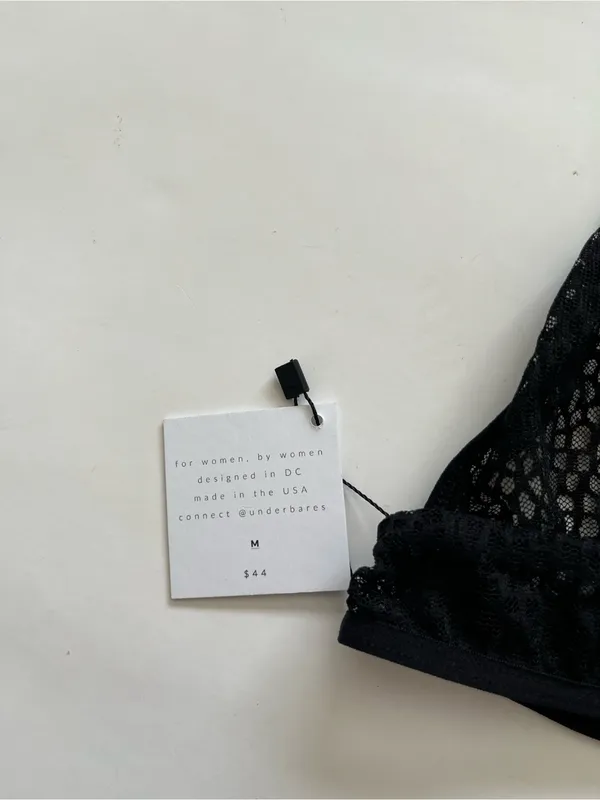 Underbares Everyday Lace Bra Bralette Black Size Medium NEW NWT - Image 4