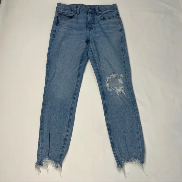 American Eagle Light Blue Denim Jeans, Size 4 Short - Image 2