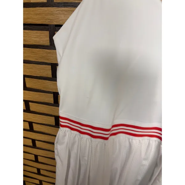 Avia White And Red Pleated Tennis Dress With Built In Shorts‎ Size Small - Image 4