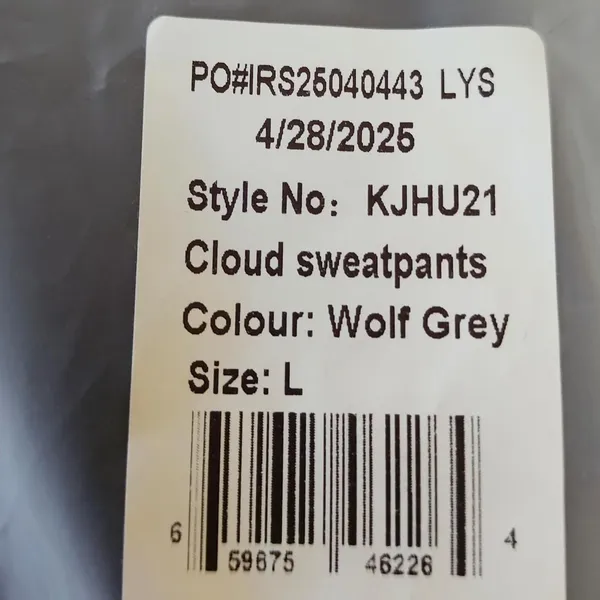 NWT COMFRT WOLF GREY Sweatpants Size L oversized Gray Size L - Image 4