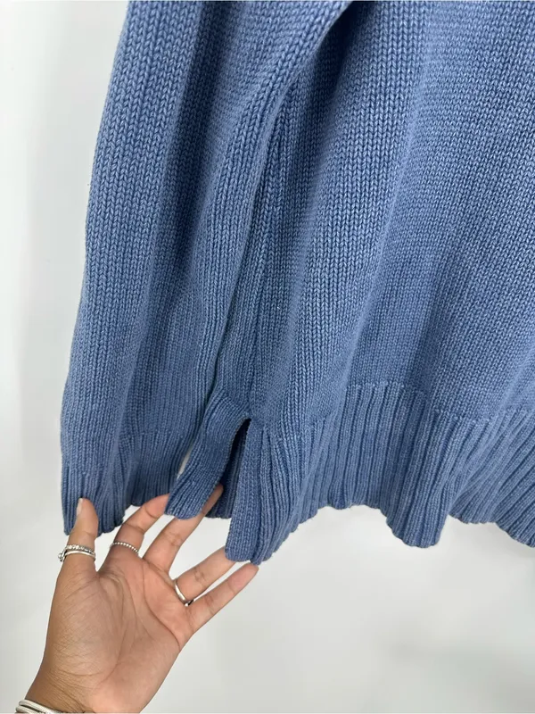 American Eagle Blue Knit Sweater Size Small Boho - Image 6