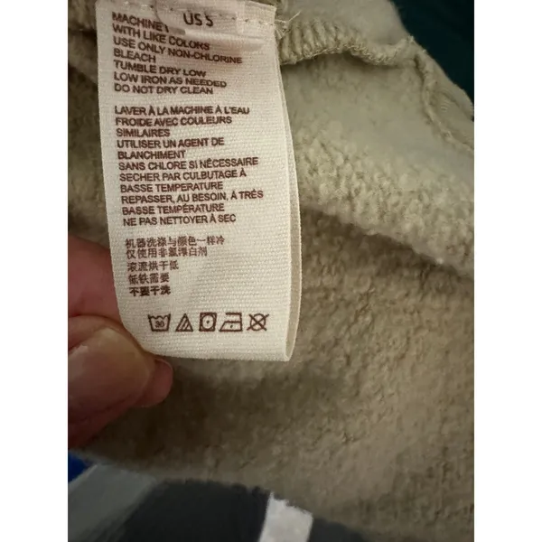 Free People Tiered Trapeze Zip Sweatshirt, Tan/Beige, Size S, Retails $128 - Image 6