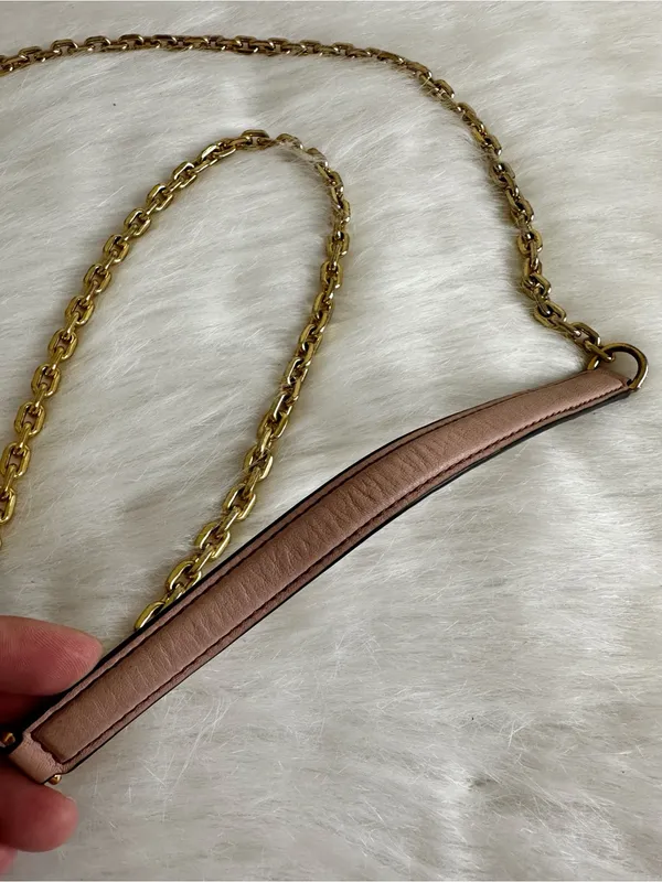 Marc Jacobs Pink Leather Gold Chain Wallet Crossbody Bag - Image 5